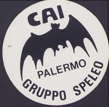 adesivo setificato CAI / CLUB ALPINO ITALIANO / GRUPPO SPELEO / PALERMO