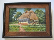 QUADRO PAESAGGIO PICCOLO GIOIELLO VINTAGE ARTISTA RUSSO ELENCATO FIRMATO CASA GIRASOLE