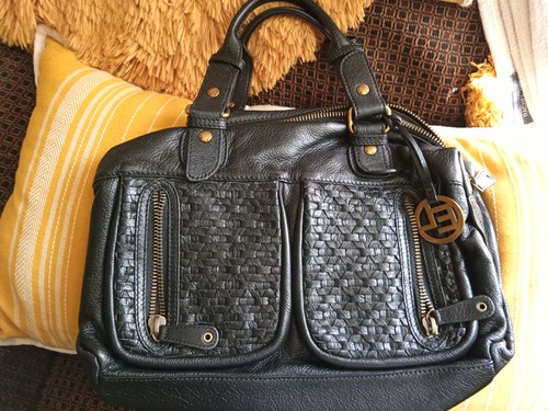 Borsa tracolla pelle nera - tracolla, in