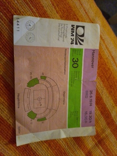 Biglietto 1974 brasile - biglietto,