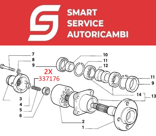 337176 molle semiassi fiat 500 - molle,