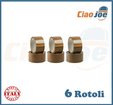 Nastro Adesivo Avana 66/132 m silenzioso imballaggi pacchi 6 rotoli