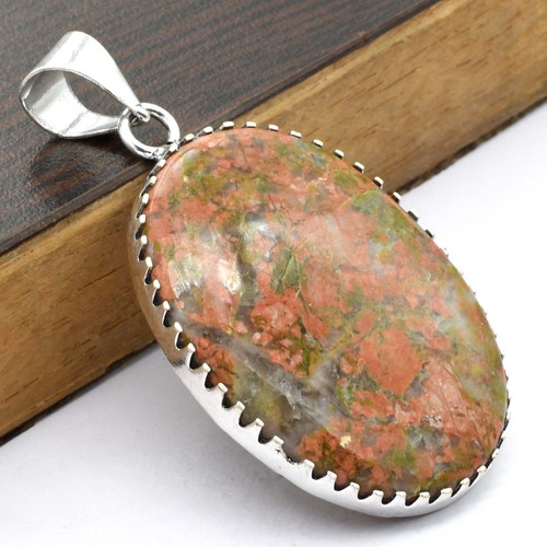 Unakite ciondolo etnico - ciondolo,