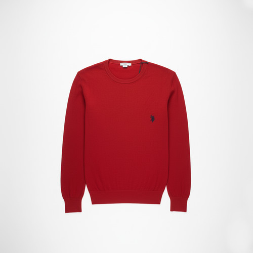 Maglione girocollo rosso con