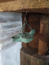 Antica Lucerna Romana a Olio Bronzo  o Rame