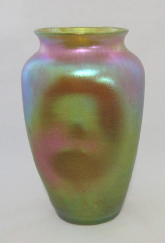 Vaso iridescente oro - , bohemien