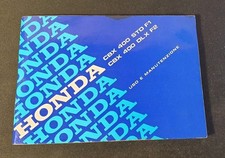 Vintage Libretto Originale Di USO E MANUTENZIONE Honda CBX 400 F1/F2