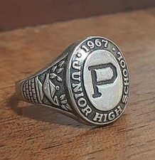 Anello argento college 1967