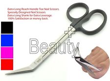 Forbici Unghie Punta Lunga Manico Lungo Forbici Pedicure Chiropodi 4 Colori 
