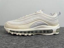 Scarpe Nike Air Max 97 Triple bianche argento metallizzato taglia 5,5 anni 921522-104