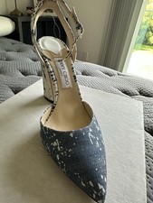 Jimmy Choo Denim bianco tacco