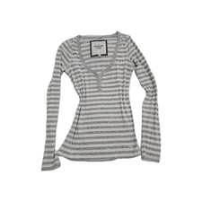 Abercrombie & Fitch Women’s Striped Stretch Henley Top Size M – Vintage  