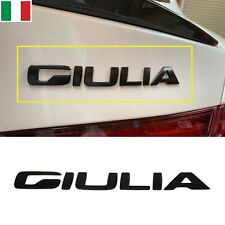 Scritta Logo Posteriore Per Alfa Romeo GIULIA Metallo Nero Satinato Fregio