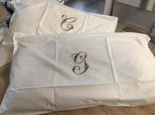 FEDERA COPRIGUANCIALE  INIZIALE RICAMATA BLANC MARICLO 50X80 PURO COTONE