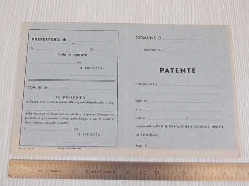 Patente originale ventennio - originale,