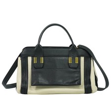 Borsa a tracolla Chloe Little Alice 2 vie crema pelle nera vintage autentica