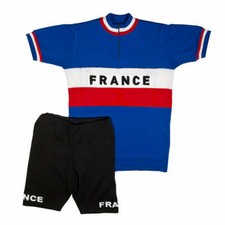 COMPLETINO FRANCIA AL TOUR Ciclismo Vintage Cycle Bike Jersey Italy France