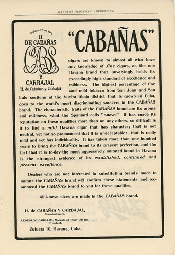 Pubblicità sigari cabanas - pubblicità,