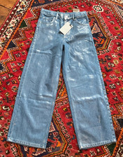 Jeans Zara bambina blu argento