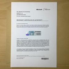 Microsoft SQL Server 2019 Enterprise 96 Core autentico senza limiti CAL DG7GMGF0FKZV