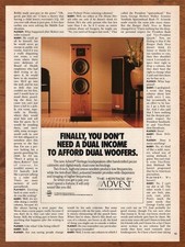 1990 Advent Heritage altoparlanti stampa vintage pubblicità/poster woofer speaker arte anni 90