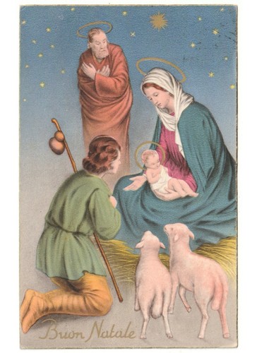 1949 natale cartolina - natale,