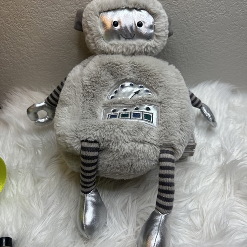Zaino peluche robot argento - zaino,