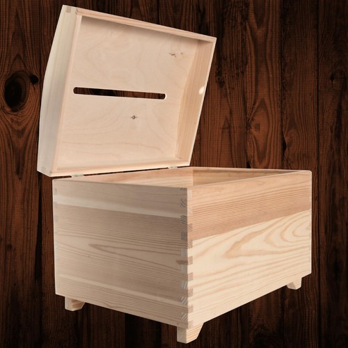 Grande scatola legno con - scatola, in