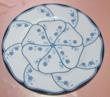 Piatto Porcellana Haviland Limoges Servizio Lotus Blu