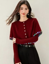 Maglione Donna Rosso Scuro
