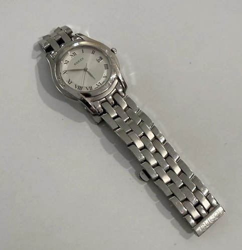 Gucci quartz silver - quartz, roman