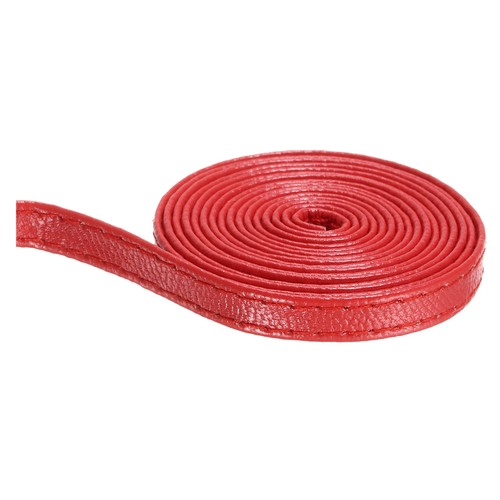 Red leather strap 6mm wide - 6mm,