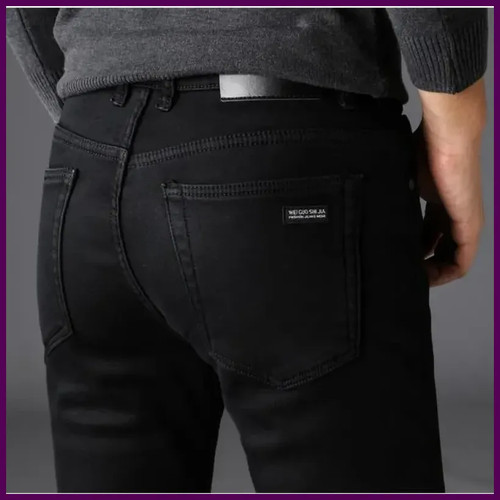 Jeans uomo classico - nero, biker