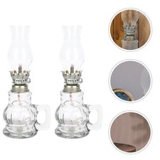 Lampada da campeggio a cherosene da 2 pezzi Lampada portatile a olio in