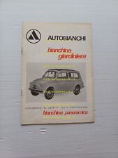 Autobianchi Bianchina Giardiniera 1968-70 SUPPLEMENTO manuale uso originale