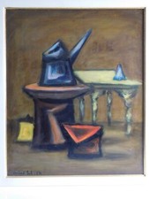 ARICO' SALVATORE OLIO SU TELA 1964 CM 50 PER CM 60 NATURA MORTA