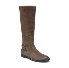 Stivaletto donna alto Vionic ROCHELLE marrone driftwood scamosciato tacco medio piatto ortopedico