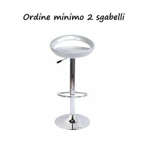 Sgabello bar abs silver h104 - bar,