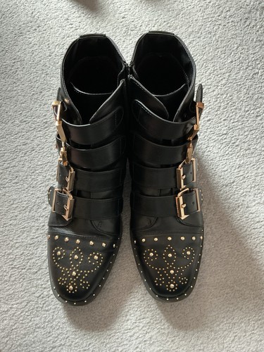 Stivaletti donna neri oro