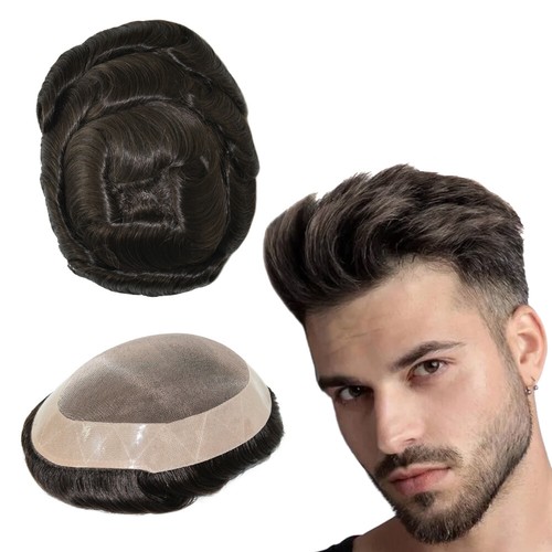 Toupee per uomo capelli umani
