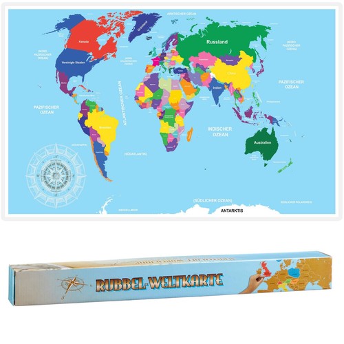 Rubbel mappamondo 52x88 - mappamondo, cm
