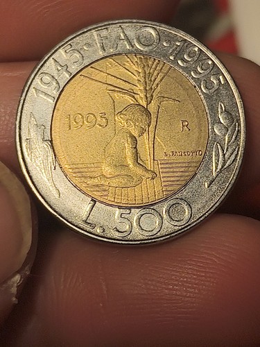 Moneta 500 lire repubblica - lire, di
