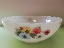 ARCOPAL FRANCE  CIOTOLA INSALATIERA FIORI ANEMONI CM. 26,5 VINTAGE 