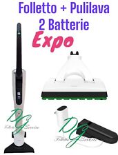 VORWERK FOLLETTO VK7S SENZA FILO COMPLETO DI LAVAPAVIMENTI SP7 HD7s 2 BATTERIE