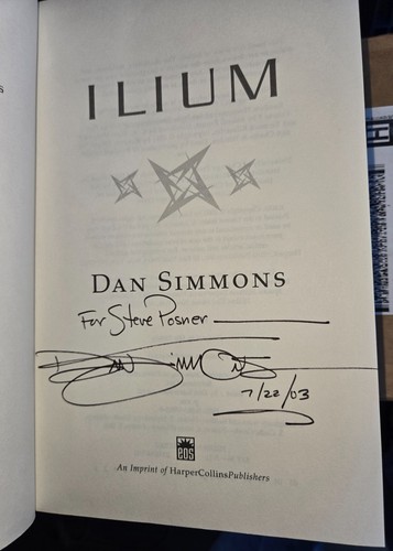 Signed ilium dan simmons - ilium,