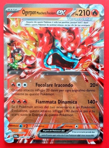 Carta pokemon ogerpon - ogerpon, focolare