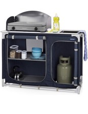 mobiletto da campeggio da cucina usato poche volte con compartimenti per piatti 