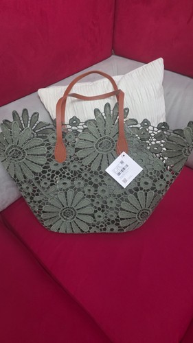 Borsa tote pizzo - tote, in