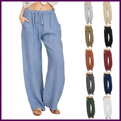 Pantaloni mujer algodón - de,