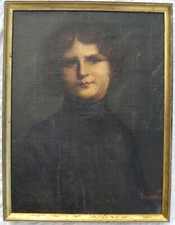 Lazzaro LUXARDO (Voltri, Genova 1865–1949) Ritratto femminile Olio su tela 59x44